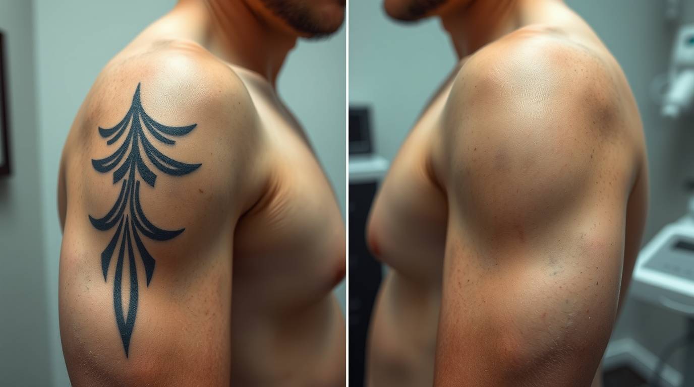 Before and After Laser Tattoo Removal