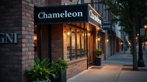 Exterior of Chameleon Studio tattoo shop in Mississauga.