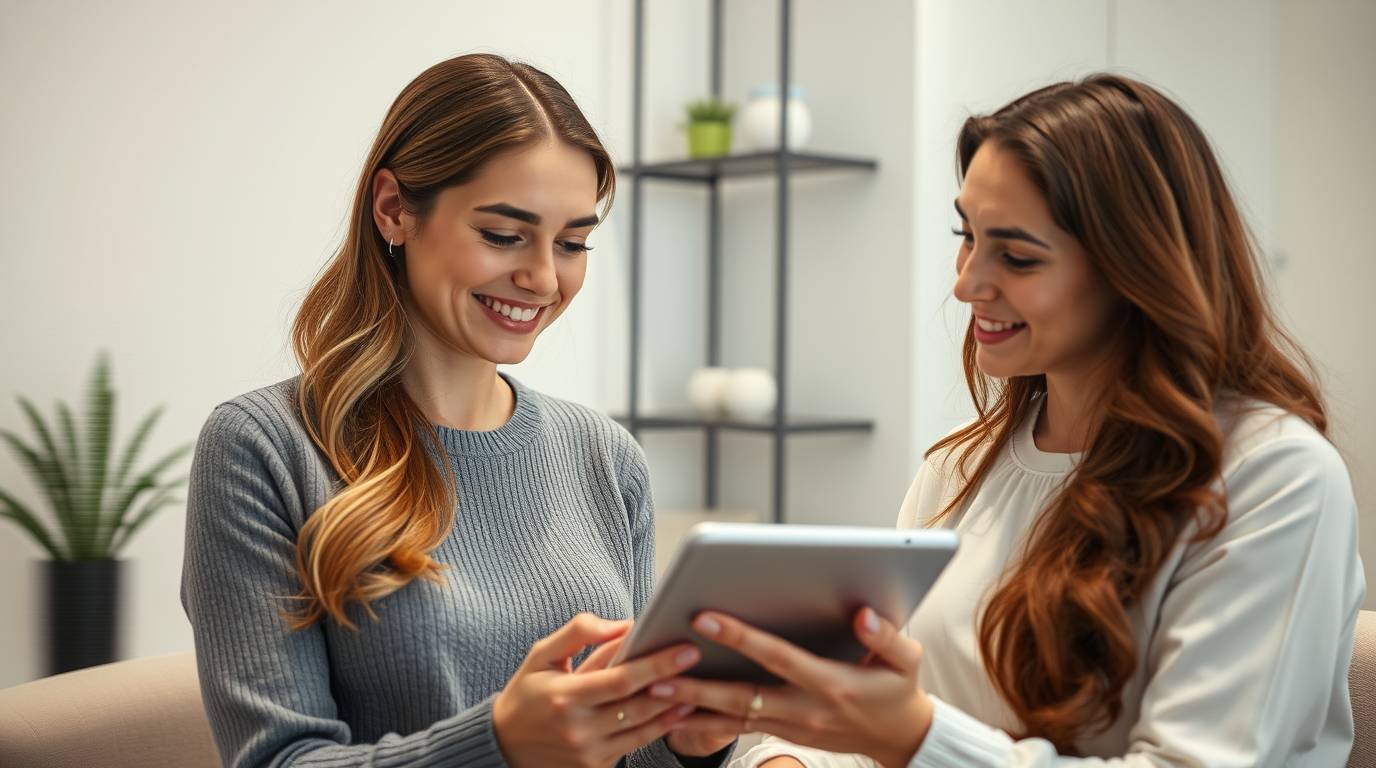 Aesthetician discussing treatment plans with a client during consultation in Canada